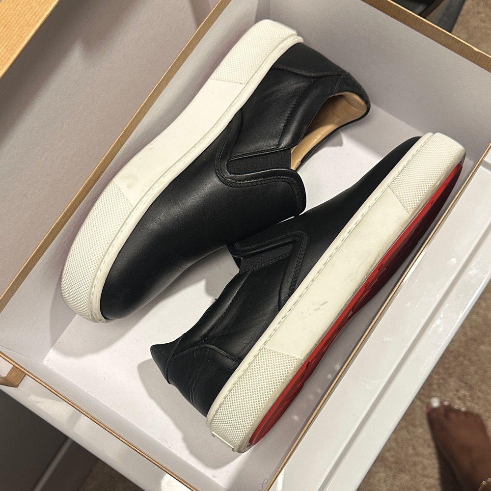 Christian Louboutin Women’s Black Slip-On